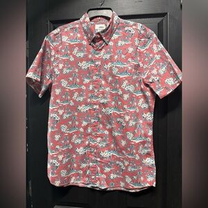 Sonoma Floral Button Down Shirt Size L Tropical Hawaiian Style